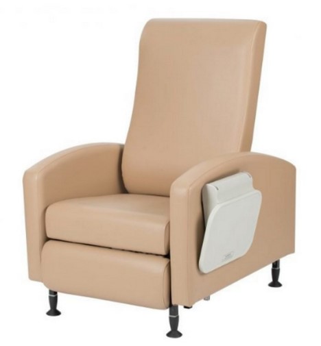 Winco RECLINER STANDARD WIDTH, TRENDELENBURG Gas Back, Fixed Arms, Pedestal Feet