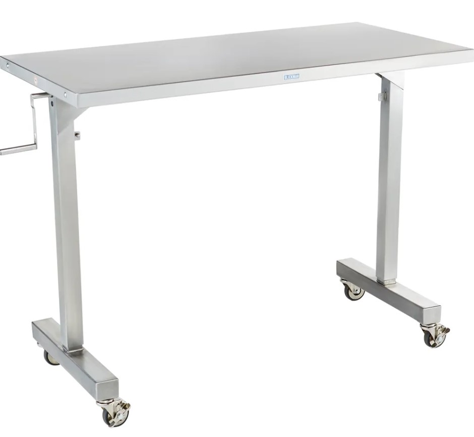 Blickman Industries Georgetown Instrument Table Adj Ht 36"W x (36 - 56)"H x 20"D