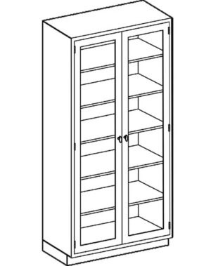 Blickman Industries High Cabinet 35"W x 84"H x 18"D with (5) S/S Adj Shelves
