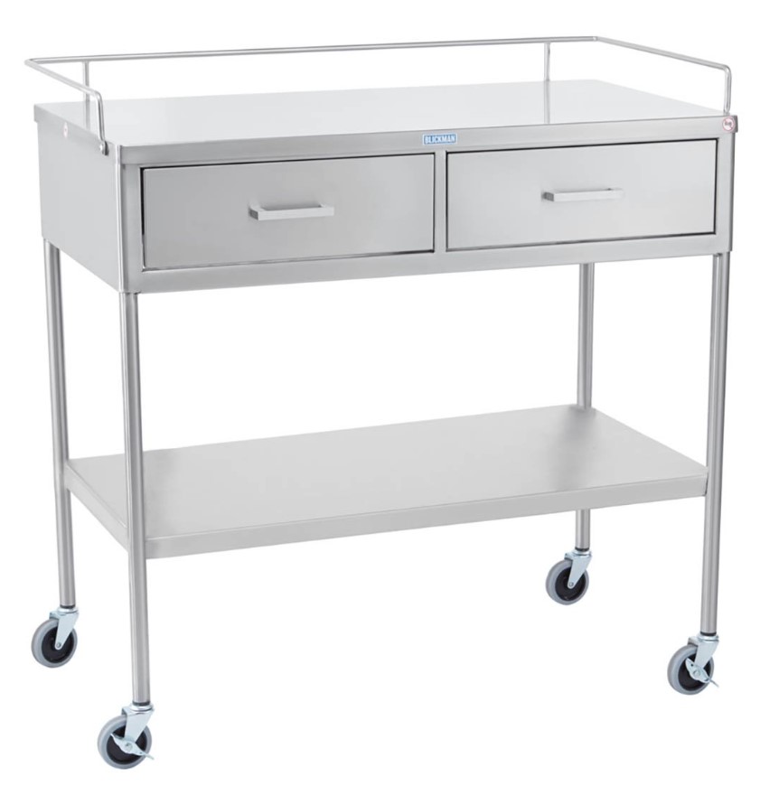 Blickman Industries Crescent Work Table 36"W x 34"H x 20"D w/Shelf