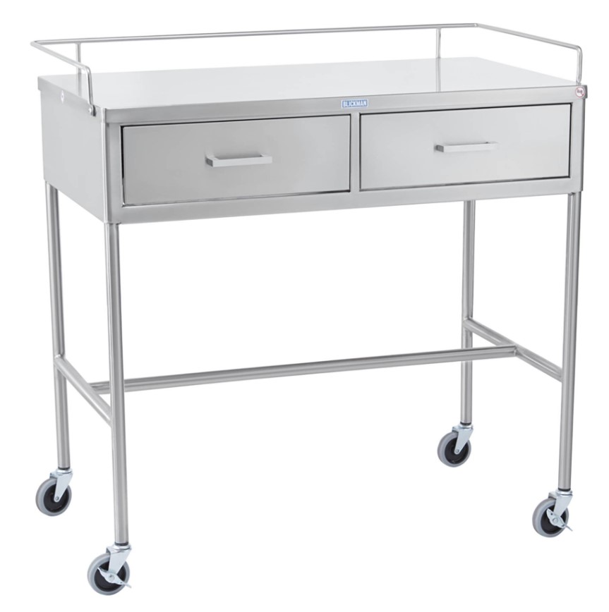 Blickman Industries Crescent Work Table 36"W x 34"H x 20"D w/H-Brace