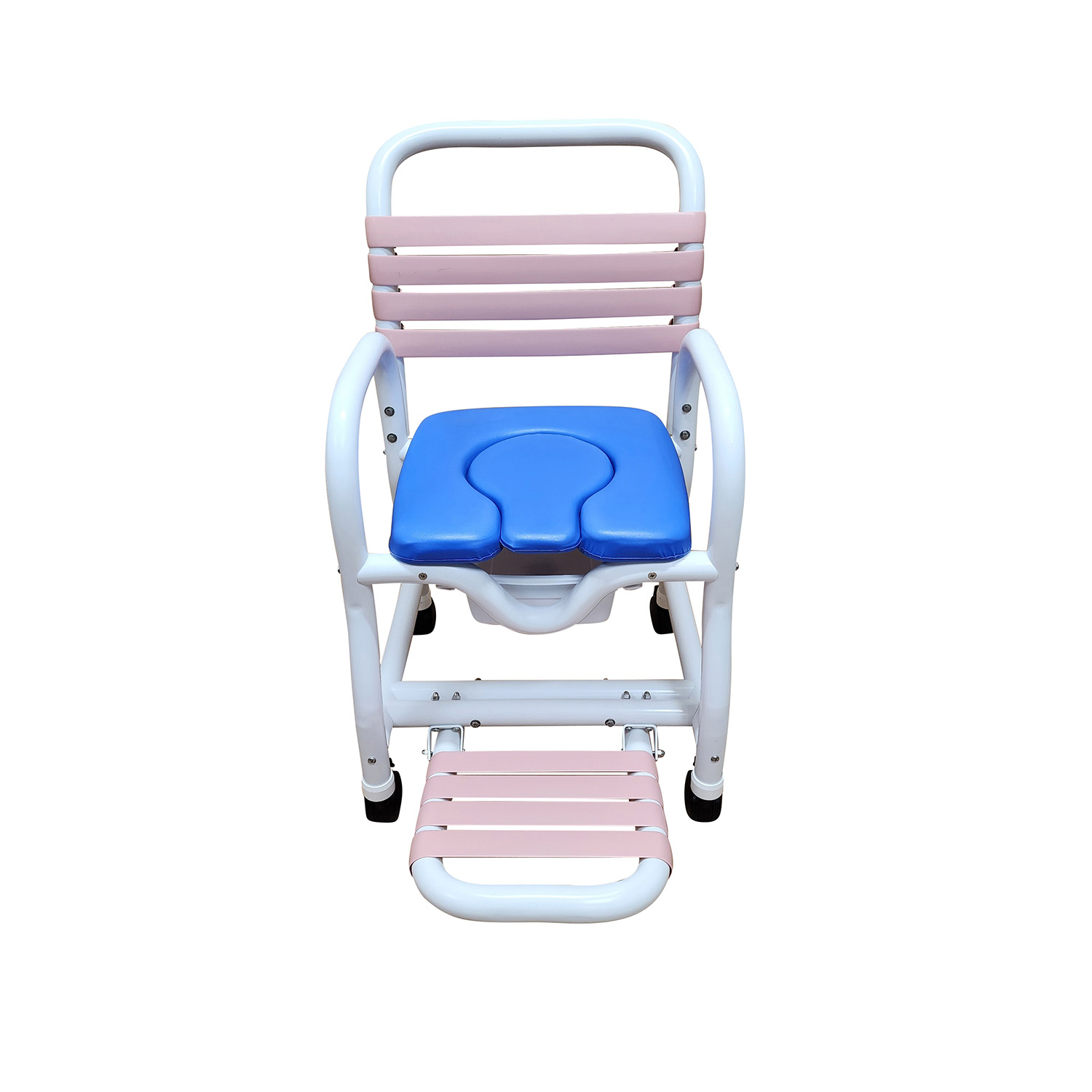 Mor Medical New Era Hygienic Access Commode Chair, Footrest, Mauve