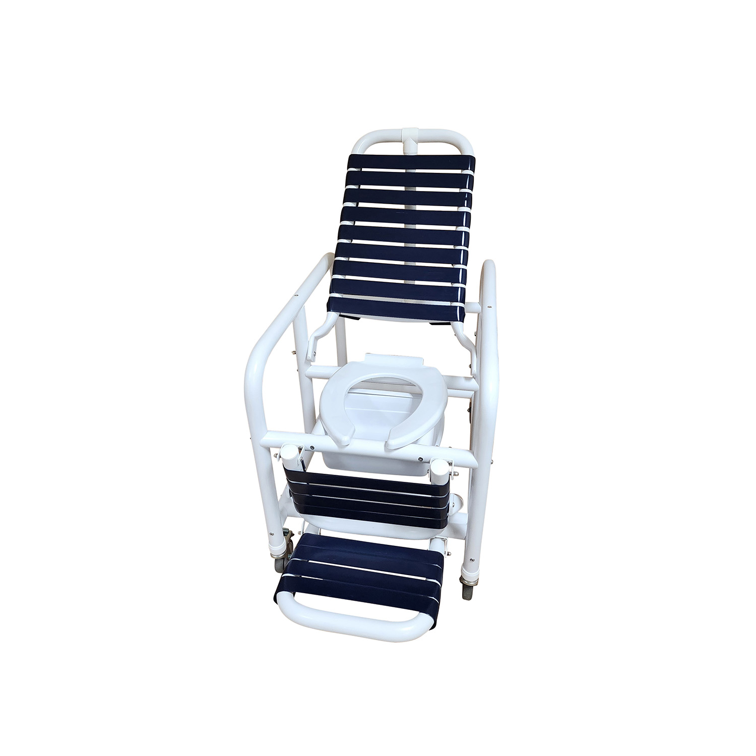 Mor Medical New Era Reclining Shower Commode Chair, Hard Seat, Legrest