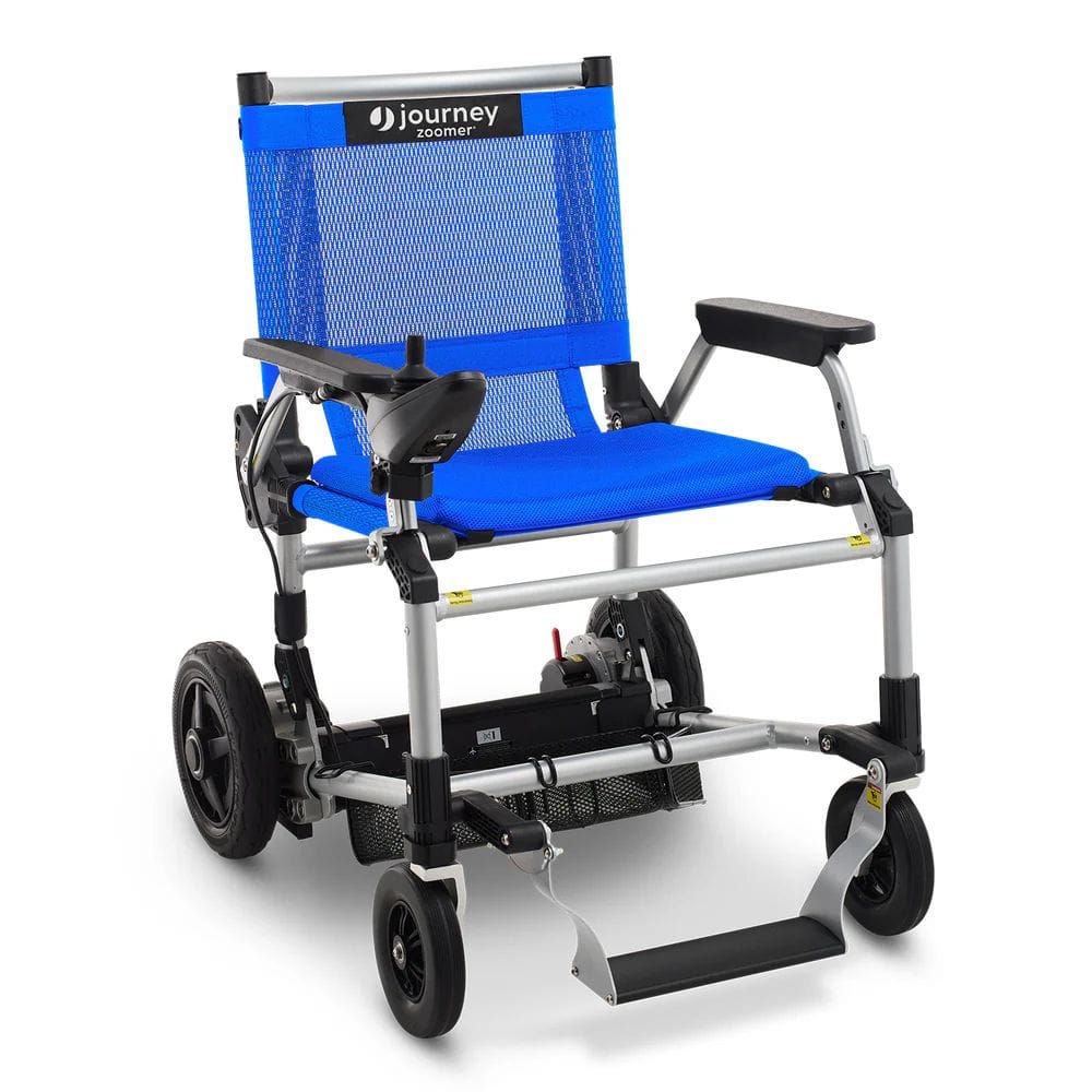 Journey Zoomer Folding Power Chair – Blue