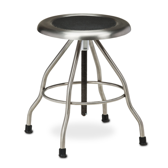 Clinton SS-2162 Stainless Steel Stool with Rubber Feet