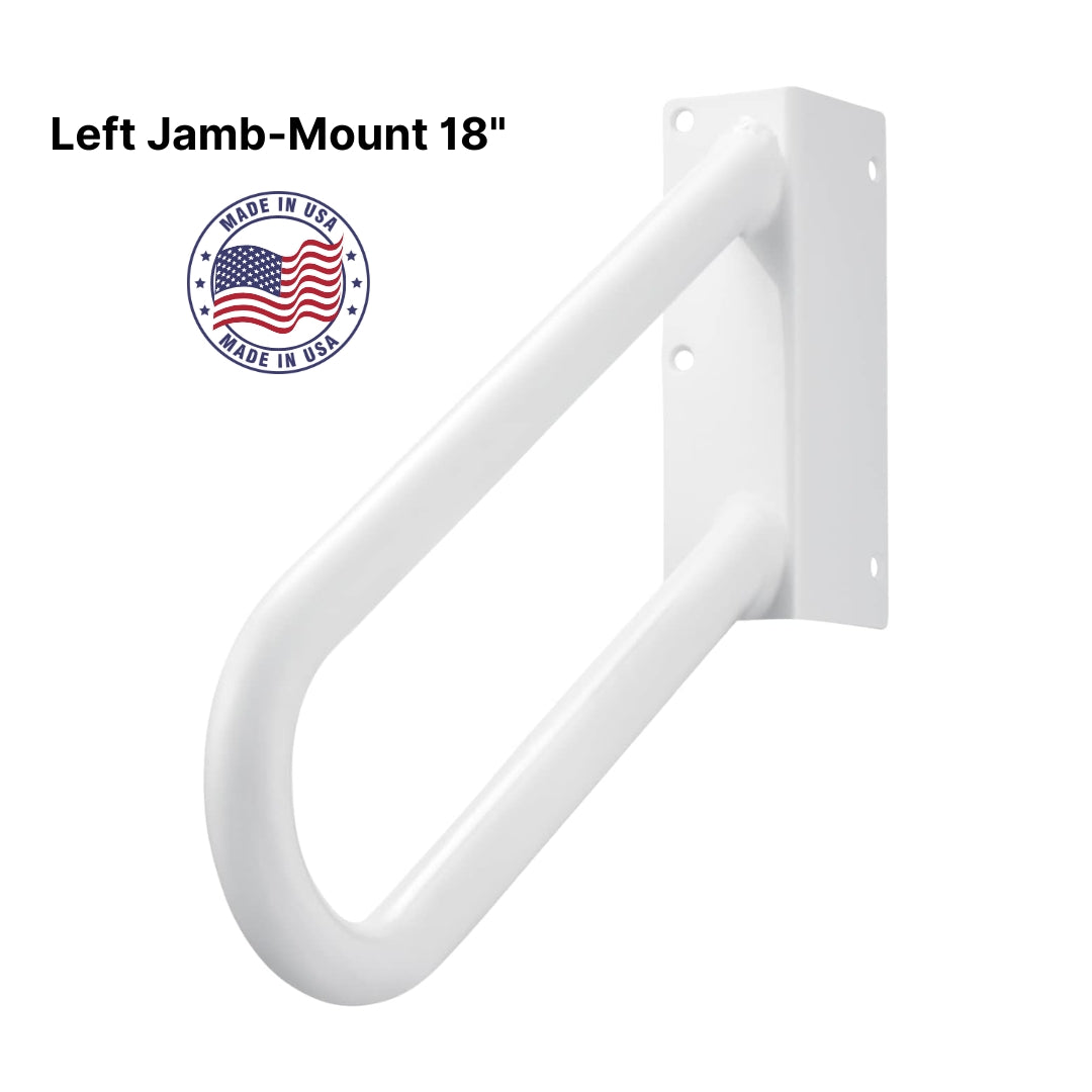 Hold-Tight Jamb Mount Handrail – Left, White