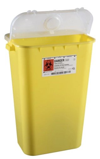 Bemis Health Care 11 Gallon Sharps Container, Yellow 6EA/CS