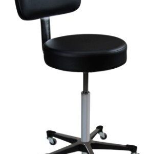 Blickman Industries Exam Stool 1113 Black w/(5) Leg Black Composite Base - 1113BLK