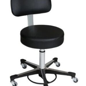 Blickman Industries Deluxe Foot Operated Pneumatic Exam Stool Black