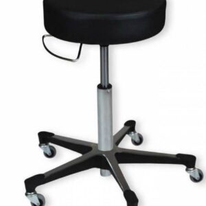 Blickman Industries Pneumatic Exam Stool Black w/(5) Leg Aluminum Base - 1210