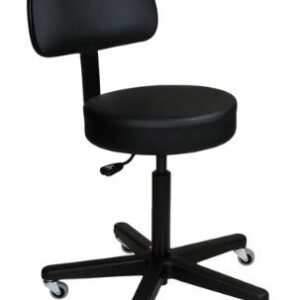 Blickman Industries Pneumatic Exam Stool Black w/(5) Leg Black Composite - 1210WB-BLK