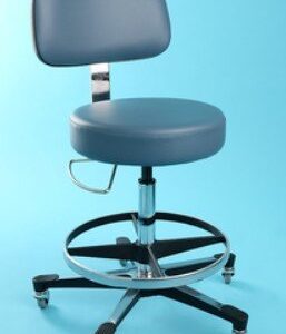 Blickman Industries Deluxe Pneumatic Exam Stool Black w/(5) Leg Black
