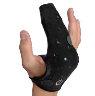 Exos RADIAL GUTTER BRACE, HAND BASED, BLK, LT, XS