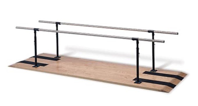 10' Platform Mounted Parallel Bars : 26" Width, 28"-41" Height Adjustable