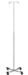 Blickman Industries IV Stand 2 Hook w/Tru Loc Mechanism w/4 Leg Chrome Base