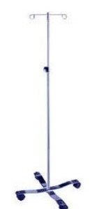 Blickman Industries IV Stand 2 Hook w/Tru Loc Mechanism w/5 Leg Cast Alum