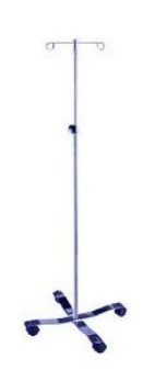 Blickman Industries IV Stand 2 Hook w/Tru Loc Mechanism w/5 Leg Cast Alum