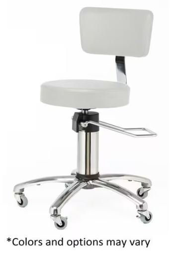 Brandt Industries 15512 Hydraulic Surgeon's Stool with Backrest