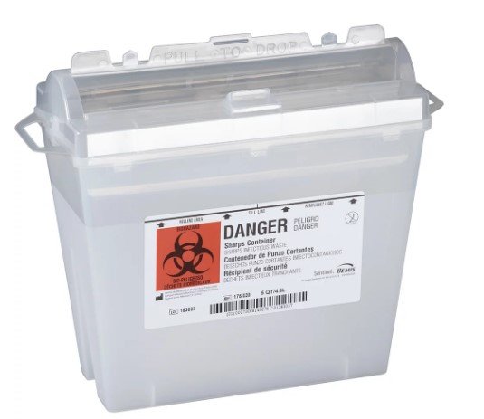 Bemis Health Care 5 Quart Sharps Container Translucent Beige 32EA/CS