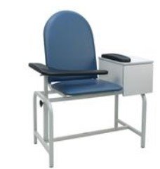 Padded Blood Drawing Chair w/Cabinet, features a padded seat and back