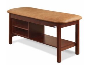 Clinton Industries 400# Table w/shelving unit 30" wide-FLAT TOP