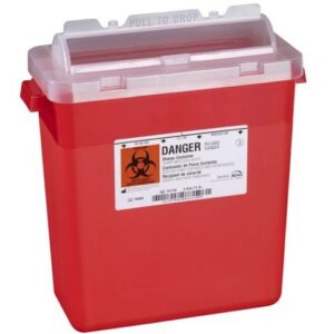Bemis Health Care 3 Gallon Sharps Container 12EA/CS. Translucent Red