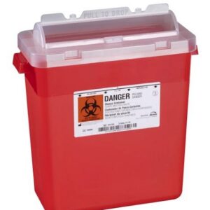 Bemis Health Care 3 Gallon Sharps Container, Translucent Red 12EA/CS