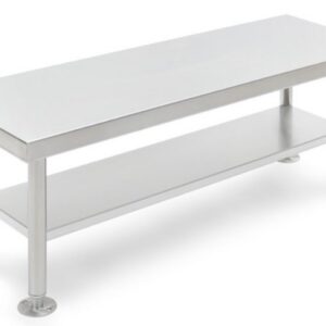 Blickman Industries Gowning Bench 48"W x 16"D x 18"H w/(4) Legs - Free Standing w/Shelf