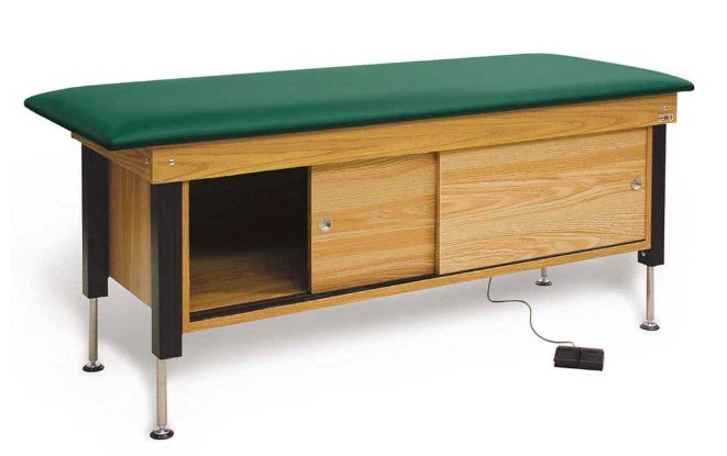 Hausmann Power Hi-Lo Treatment Table with full cabinet