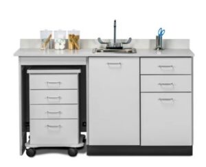 Clinton Industries 48000 Series Cart-Mate 60" with Left Cart & Middle Single Door