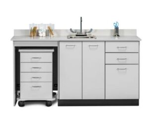Clinton Industries 48000 Series Cart-Mate 66" with Left Cart & Middle Double Doors