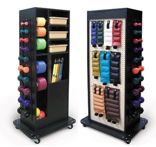 Hausmann 5592 Compact Weight Rack with pegboard and 11 hooks for Hugger weights