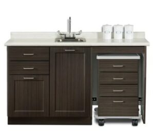 Clinton Industries 58000 Series Cart-Mate 60" with Right Cart & Middle Single Door