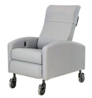 Winco Verō XL Care Cliner, Push Back, Fixed Arms, 5" Casters Footplate