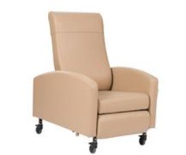 Winco Manufacturing Verō XL Care Cliner, Push Back, Swing Arms, 3" Casters