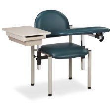 Clinton Industries SC Series, padded blood chair w/drawer