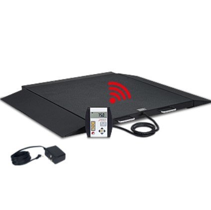 Detecto 6400 Wheelchair Scale, Portable, 1000 lb, Bluetooth/WiFi, AC Adapter