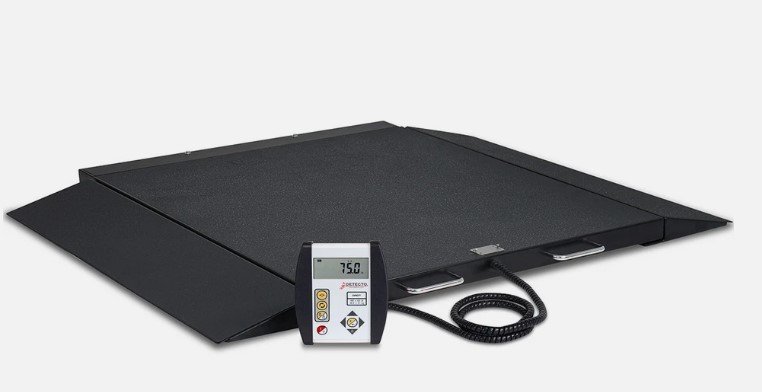 Detecto 6400 Wheelchair Scale, Portable, 1000 lb, Bluetooth/WiFi