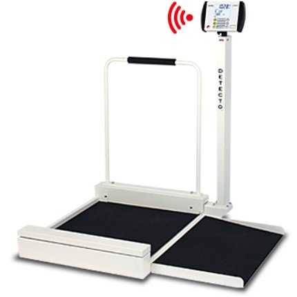 Detecto 6495 Wheelchair Scale, Stationary, 800 lb, Bluetooth/WiFi