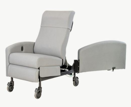Winco Manufacturing Verō Care Cliner, Gas Back, Swing Arms, 5" Casters