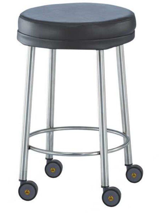 Blickman Industries Padded Stool 15" Diameter x 21"H w/(2") Cushion MRI - 7445MR-C