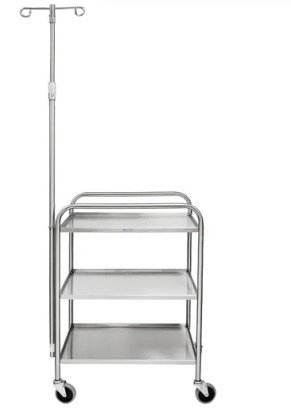 Blickman Industries Utility Cart 27 1/2"W x 40"H x 18 1/8"D w/(3) Shelves - 7535SS-IV