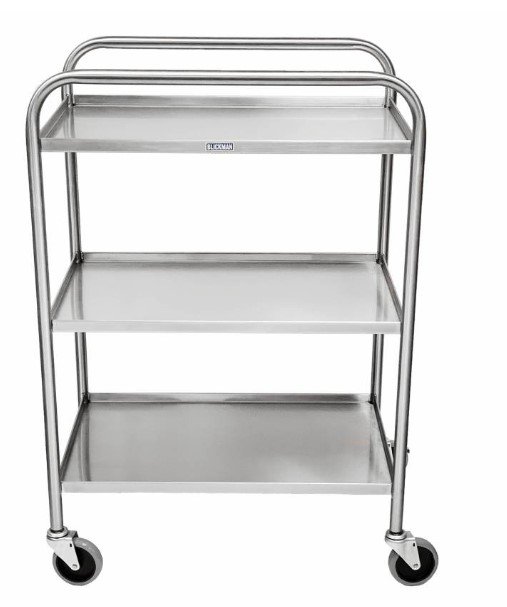 Blickman Industries Utility Cart 27 1/2"W x 40"H x 18 1/8"D with (3) Shelves (7535SS)