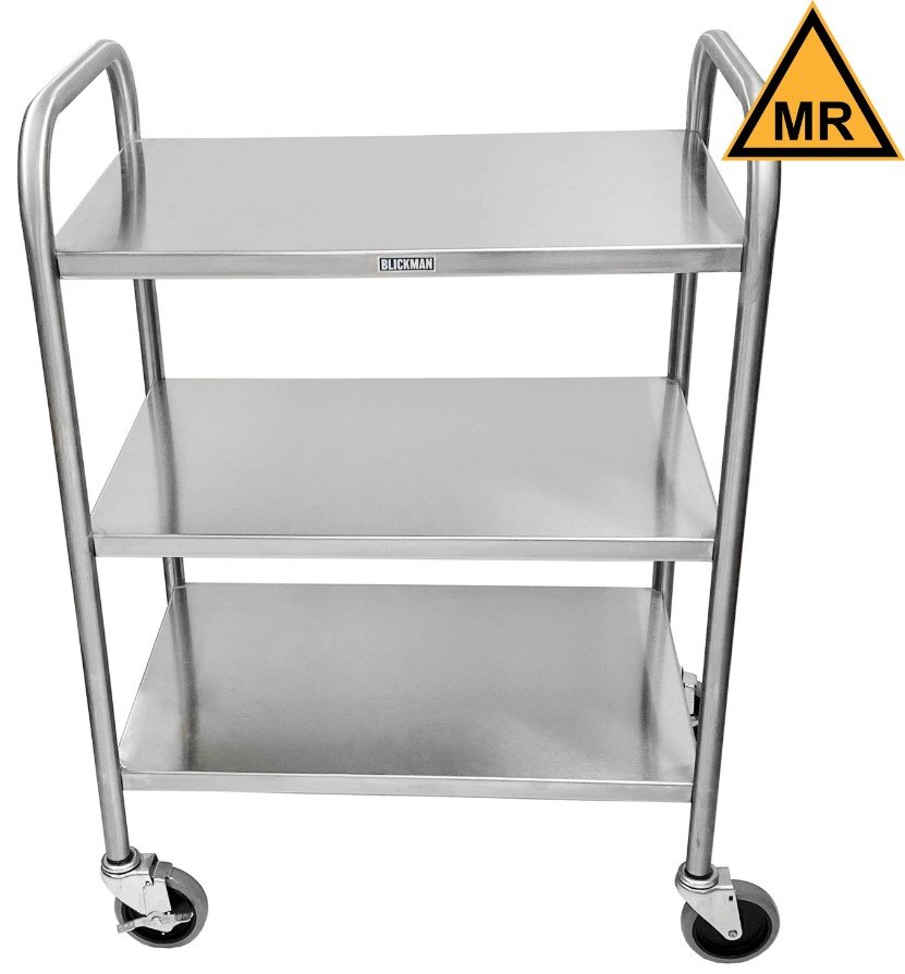 Blickman Industries Utility Cart 25"W x 34 1/4"H x 16 1/2"D w/(3) Shelves