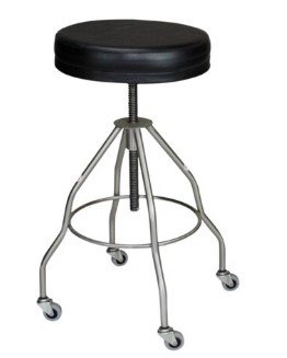 Blickman Industries Clifton Revolving Stool 15" Diameter w/Stainless Steel - 7745SS-PC