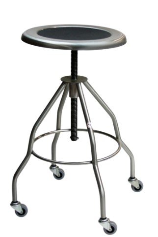 Blickman Industries Clifton Revolving Stool 15" Diameter w/Stainless Steel - 7745SS