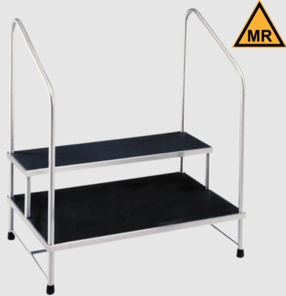 Blickman Industries Step Stool 7764-HR 24" x 36" Double Step and Handrails