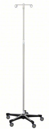 Blickman Industries IV Stand 2 Hook w/5 Leg Base On Casters MRI Safe