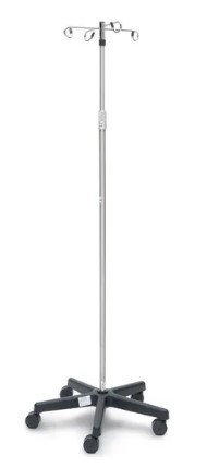 Blickman Industries IV Stand Cart Washable 4 Hook Ram's Horn w/5 Leg Base
