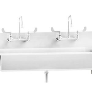 Blickman Industries Windsor Scrub Sink (2) Place w/Elbow Action Control
